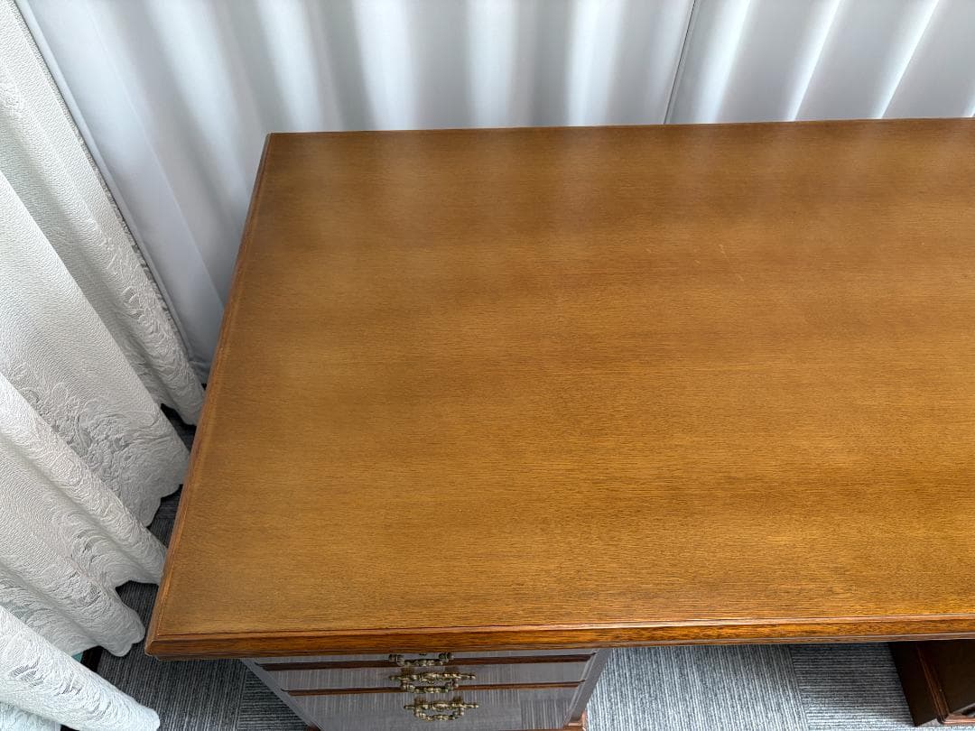 カリモク 書斎机 コロニアル デスク 両袖机 社長机 直接引き渡し歓迎