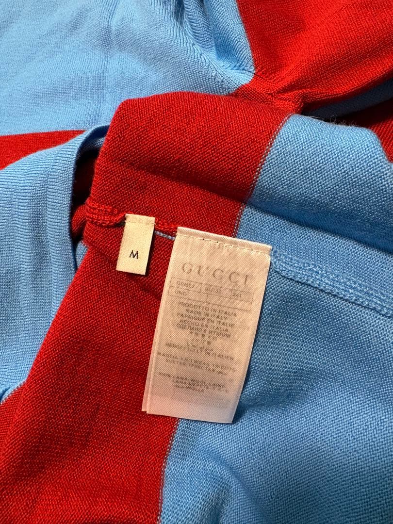 GUCCI ストライプ （ボーダー）ニットポロシャツ