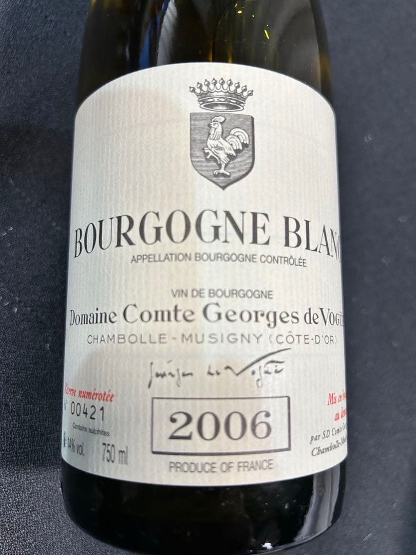 コント・ジョルジュ・ド・ヴォギュエ　ブルゴーニュ・ブラン 2006