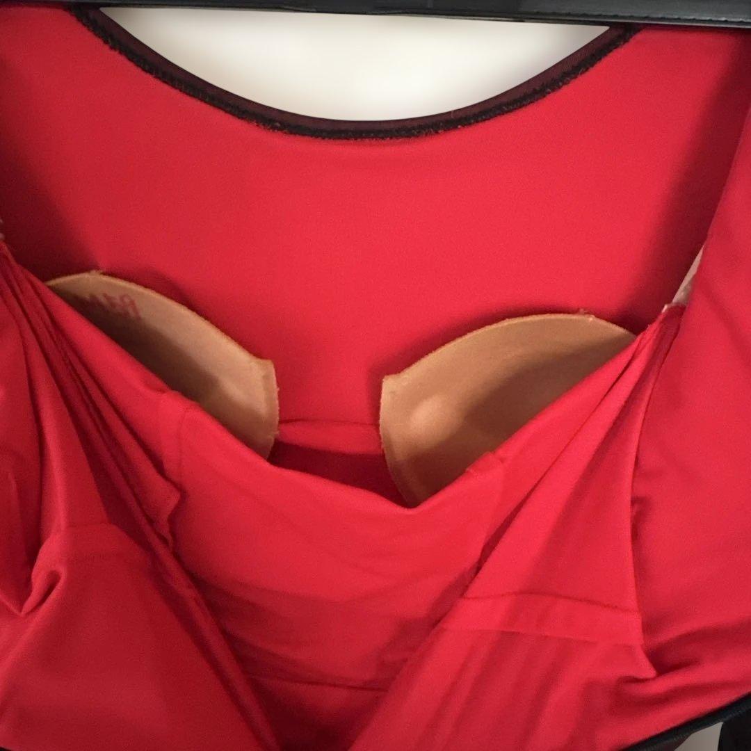 社交ダンス用ラテンドレス Mサイズ 赤黒