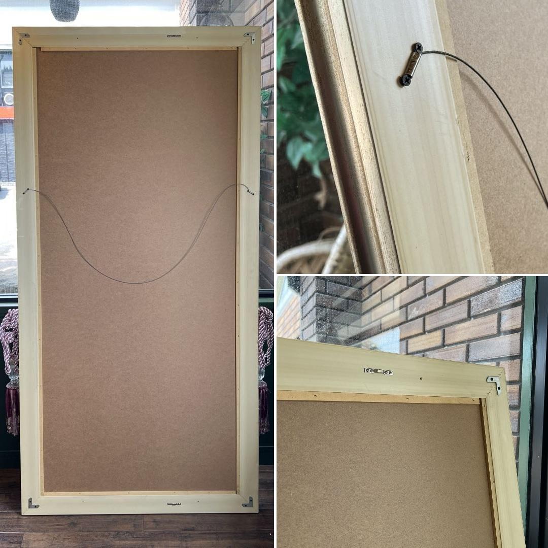 k556r122 エレガントでクラシカルな大型フレームミラー 177㎝ 紐飾り