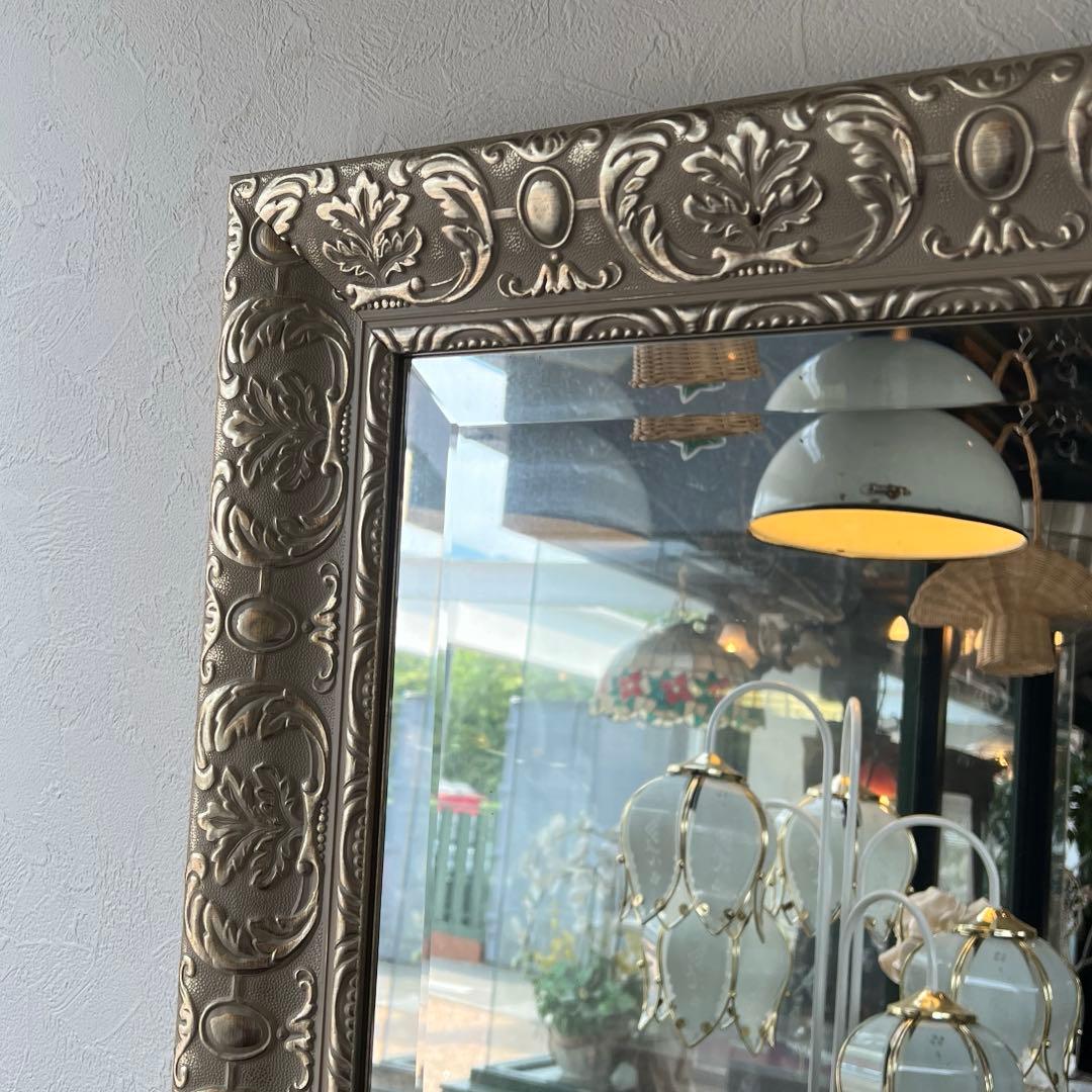 k556r122 エレガントでクラシカルな大型フレームミラー 177㎝ 紐飾り