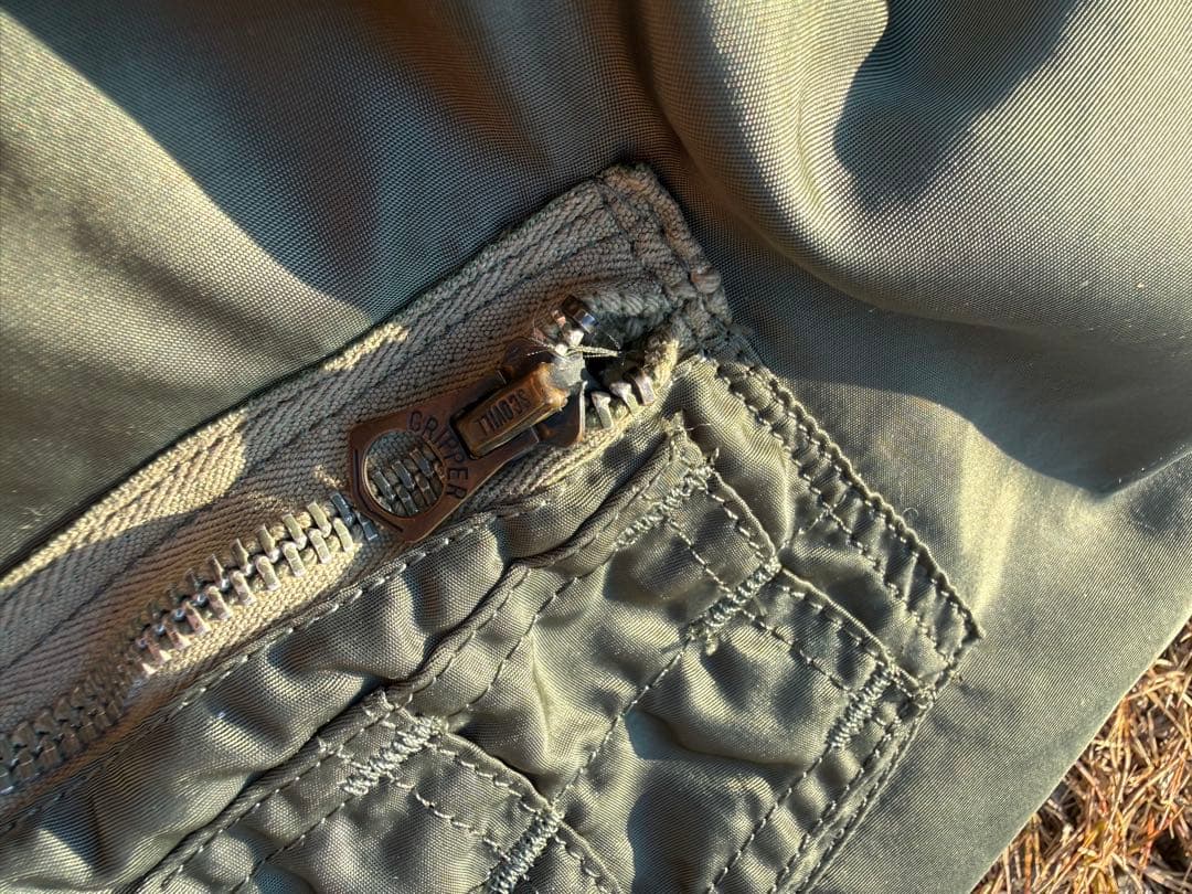 70s MA-1 ジャケット 米軍 実物 ボロ us.army vintage