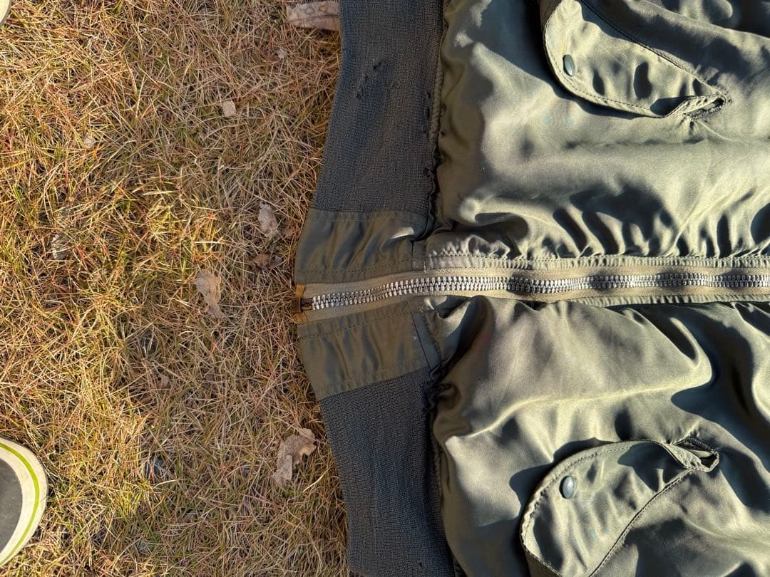 70s MA-1 ジャケット 米軍 実物 ボロ us.army vintage