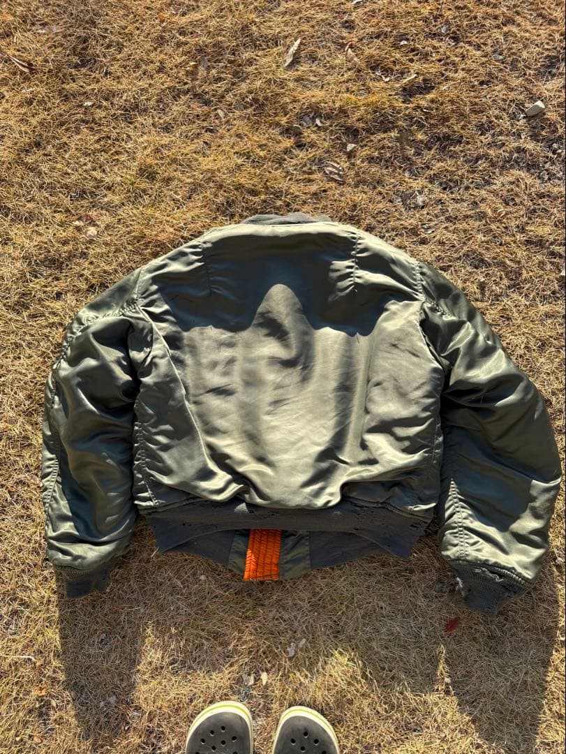 70s MA-1 ジャケット 米軍 実物 ボロ us.army vintage