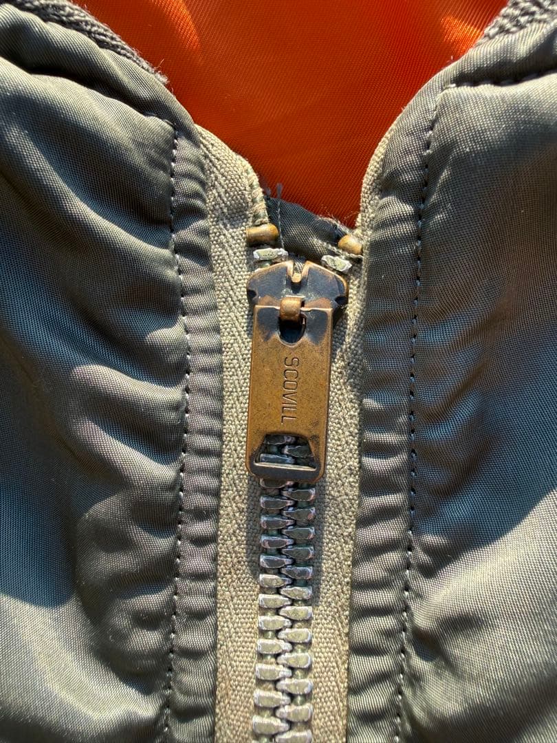 70s MA-1 ジャケット 米軍 実物 ボロ us.army vintage