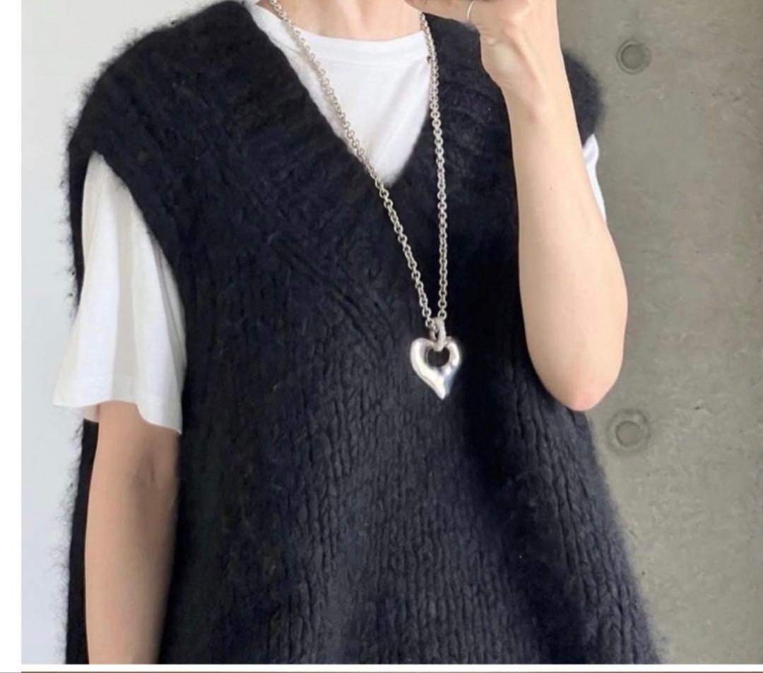 BLAMINKブラミンク38サイズ黒 ブラック カシミア100% Vネックニット