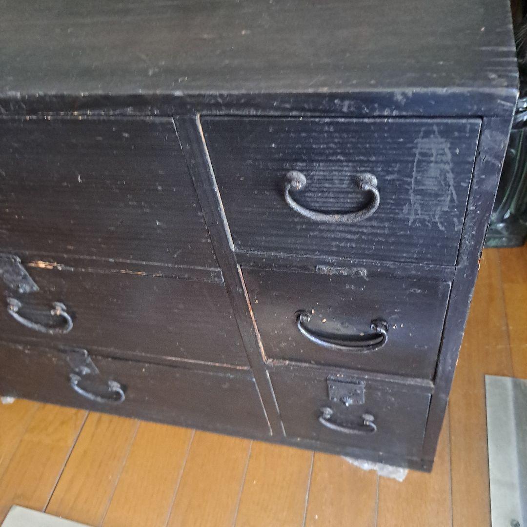 明治12年 　お誂え箪笥　鍵付 6段　引き出し　武田庄右衛門依頼品