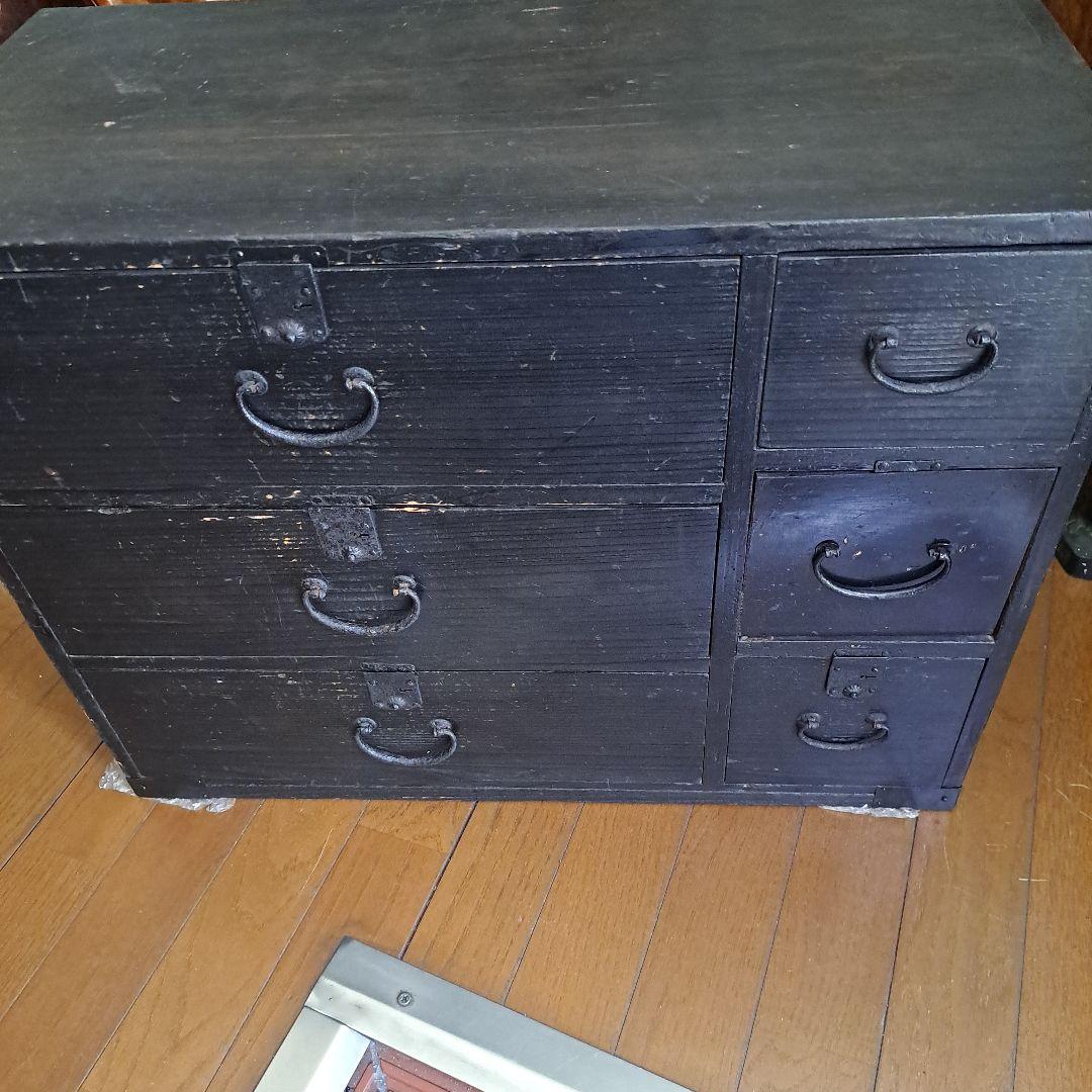 明治12年 　お誂え箪笥　鍵付 6段　引き出し　武田庄右衛門依頼品