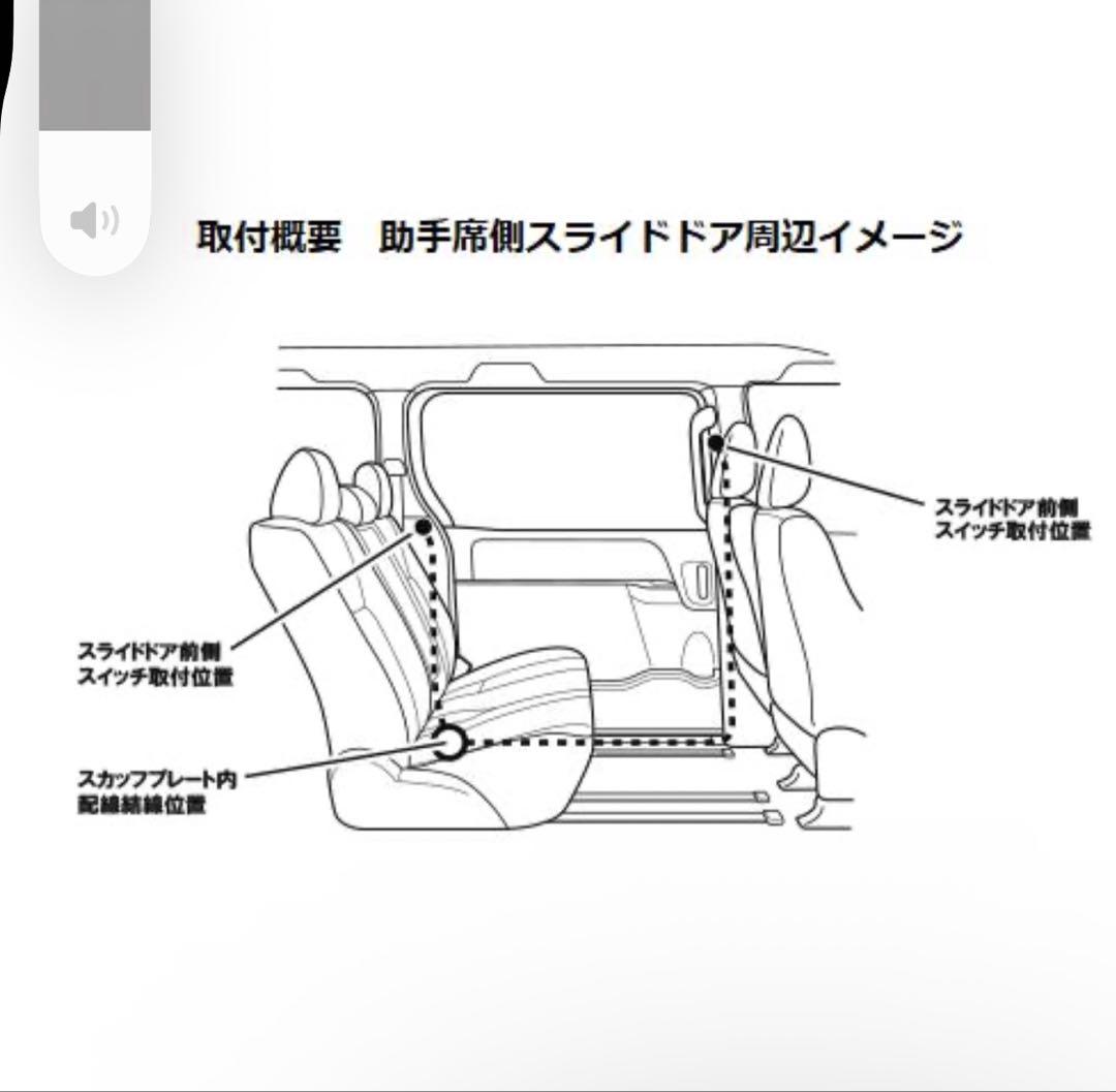 パワースライドドアスイッチ増設　 クイックタッチ　両側