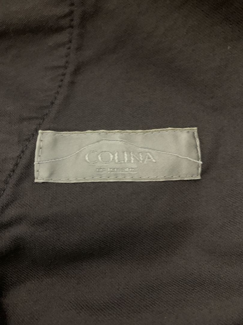 コリーナCOLINA/刺し子SASHIKO CURVE SLAKS/ブラックS