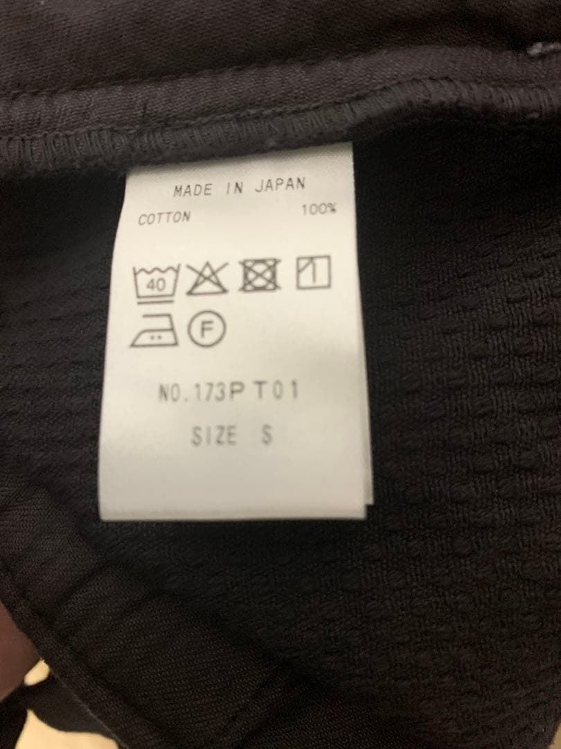 コリーナCOLINA/刺し子SASHIKO CURVE SLAKS/ブラックS