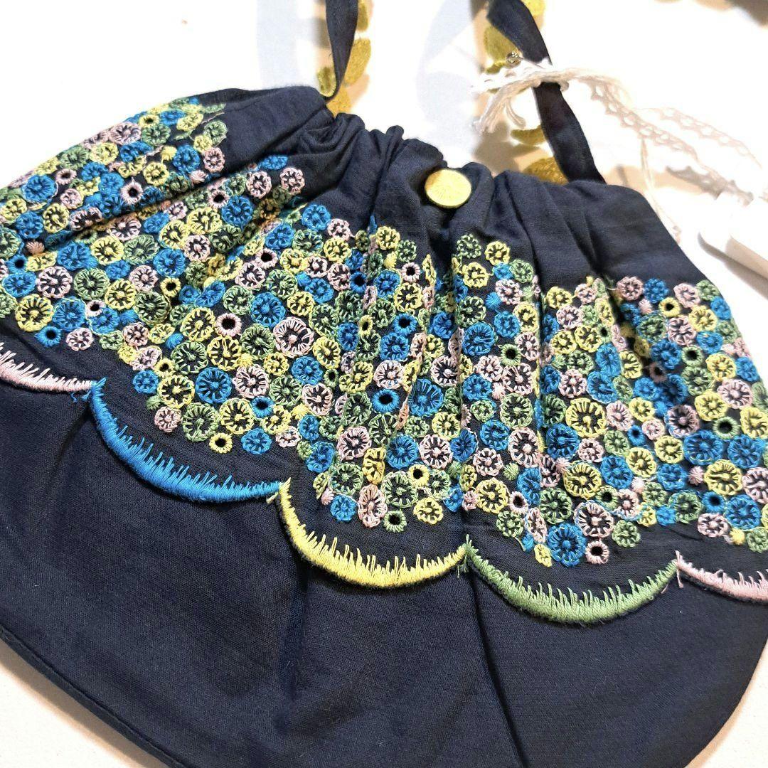 新品ミナペルホネン skyful ショルダーバッグ ネイビー