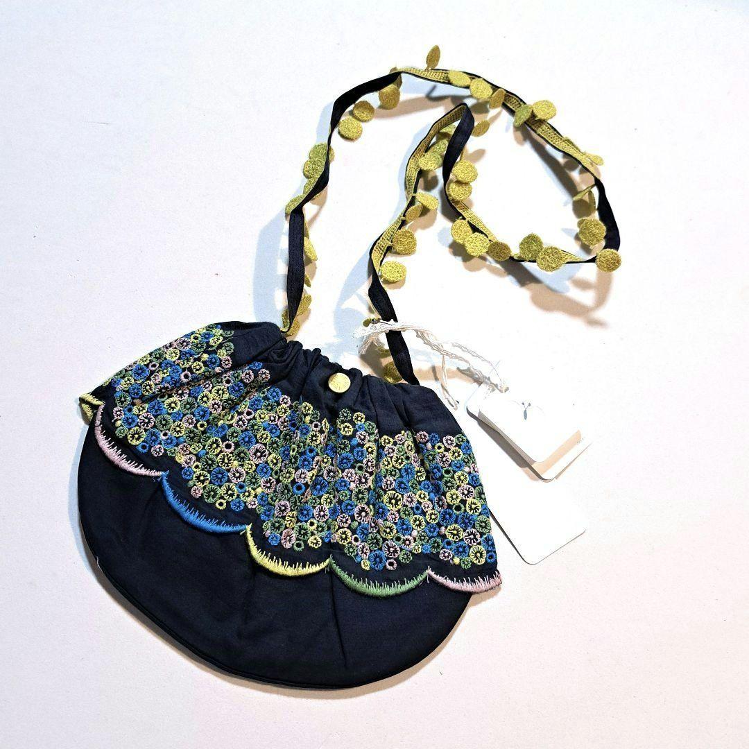 新品ミナペルホネン skyful ショルダーバッグ ネイビー