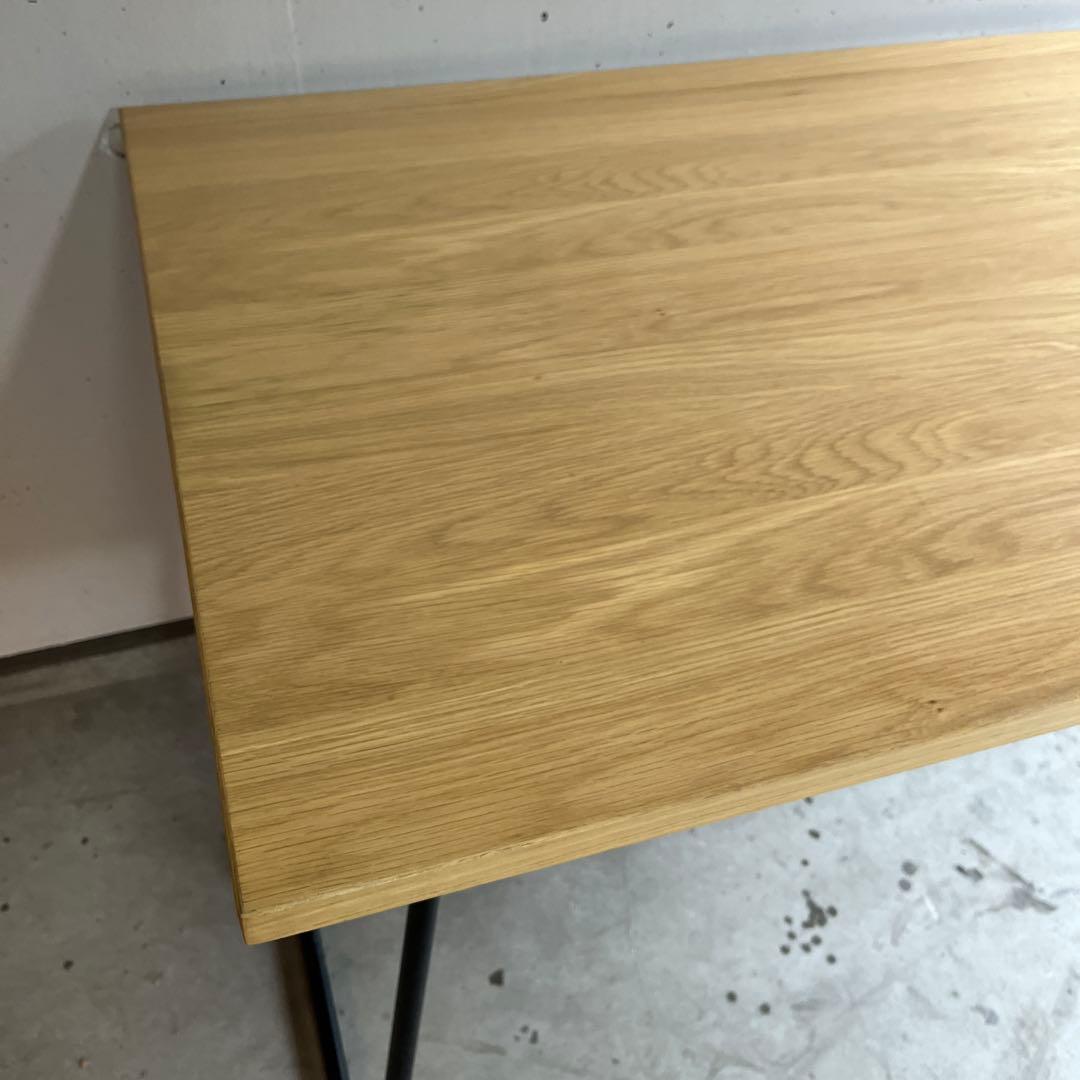 美品★無印 木製折りたたみテーブル オーク材突板　幅１２０ｃｍ