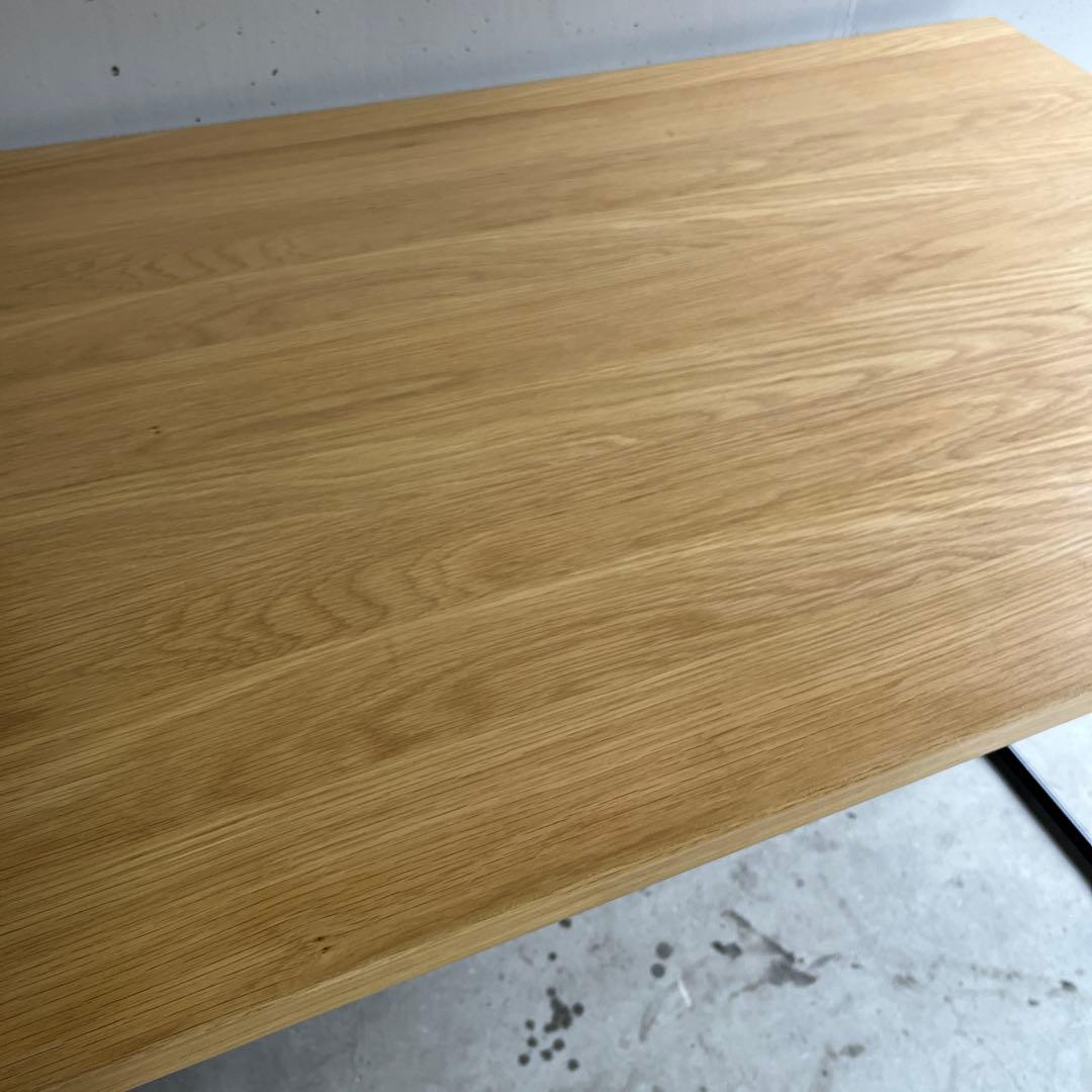 美品★無印 木製折りたたみテーブル オーク材突板　幅１２０ｃｍ