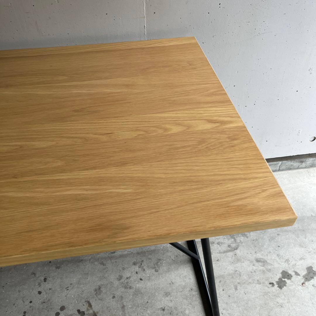 美品★無印 木製折りたたみテーブル オーク材突板　幅１２０ｃｍ
