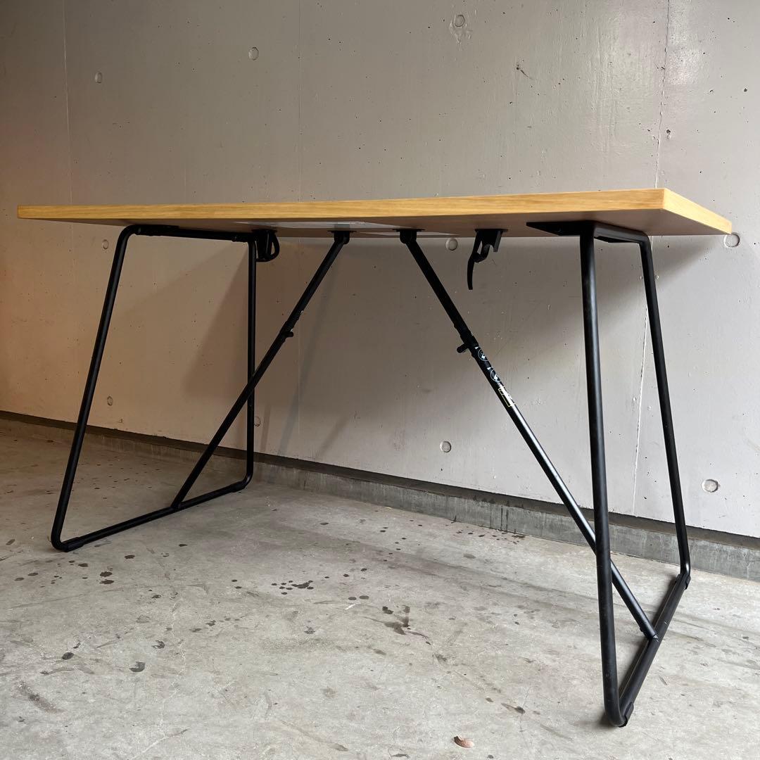 美品★無印 木製折りたたみテーブル オーク材突板　幅１２０ｃｍ
