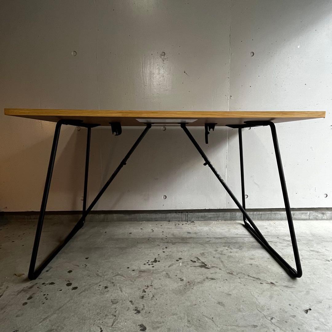 美品★無印 木製折りたたみテーブル オーク材突板　幅１２０ｃｍ