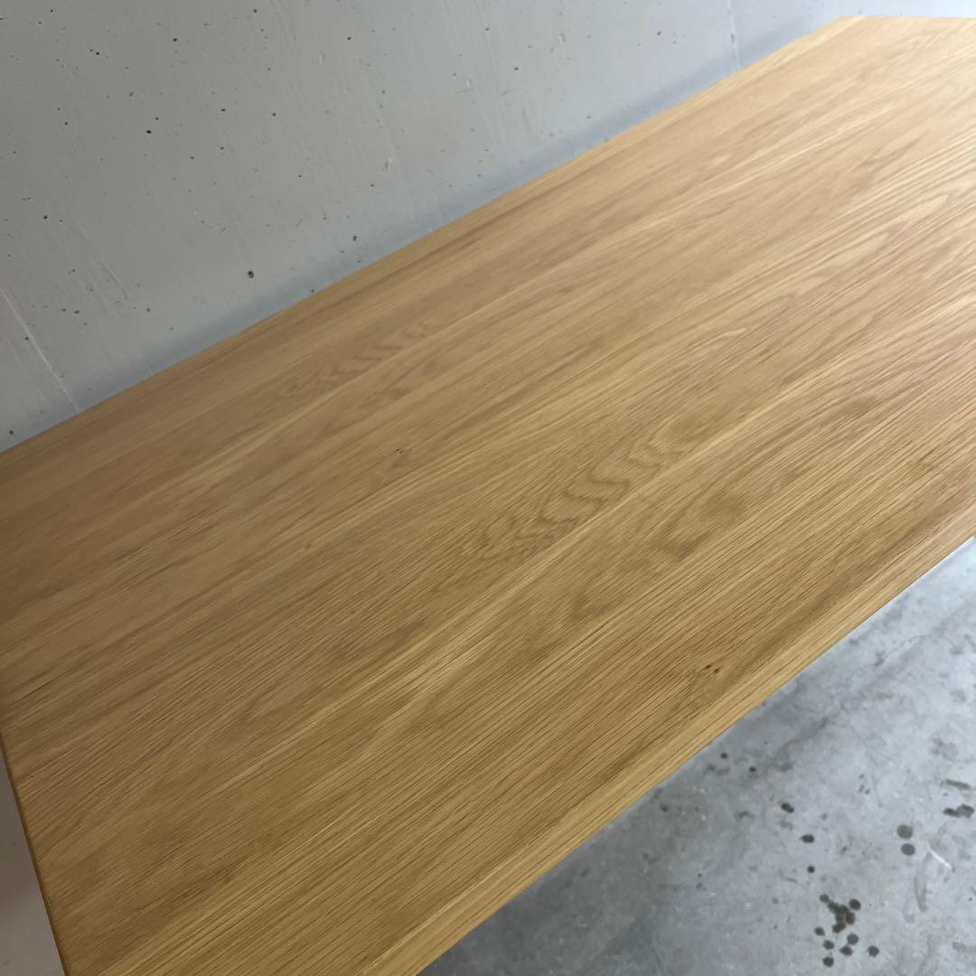 美品★無印 木製折りたたみテーブル オーク材突板　幅１２０ｃｍ