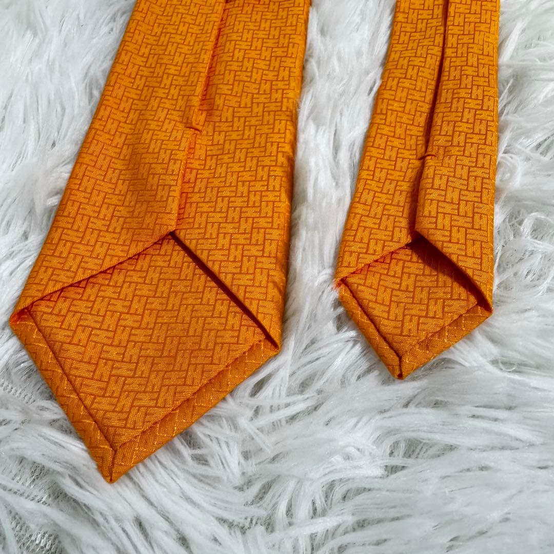 【✨タグ付✨】 HERMES エルメス ファソネH マンダリン オレンジ シルク