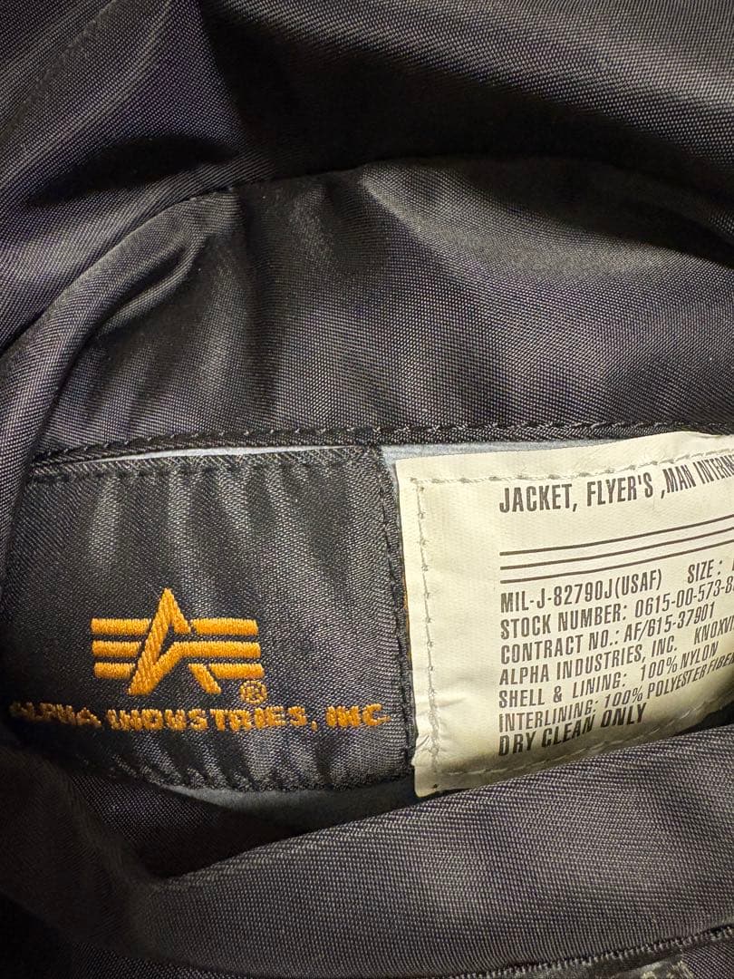 ALPHA アルファ MA-1 ミリタリー フライト ジャケット
