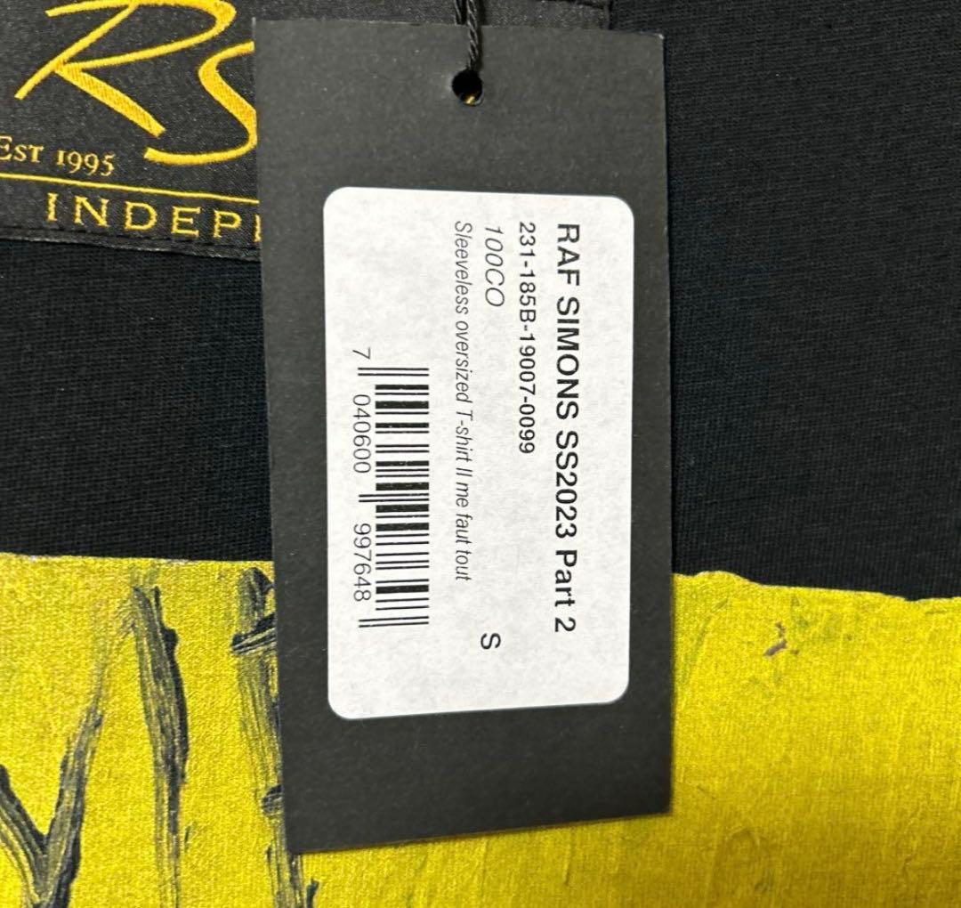 RAF SIMONS 23ss ランウェイ　ノースリーブカットソー　Tシャツ