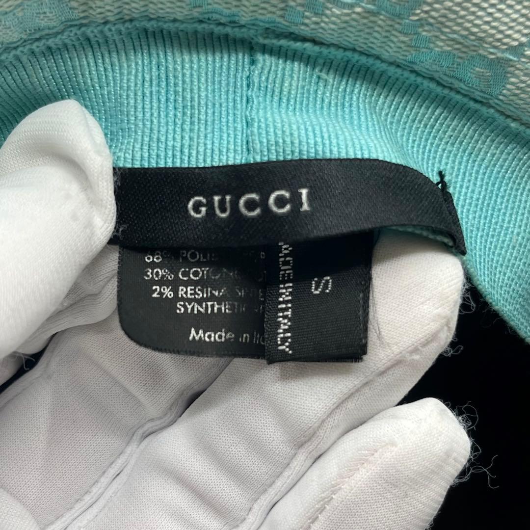GUCCI GGキャンバス バケットハット 帽子 ハット バケハ ブルー