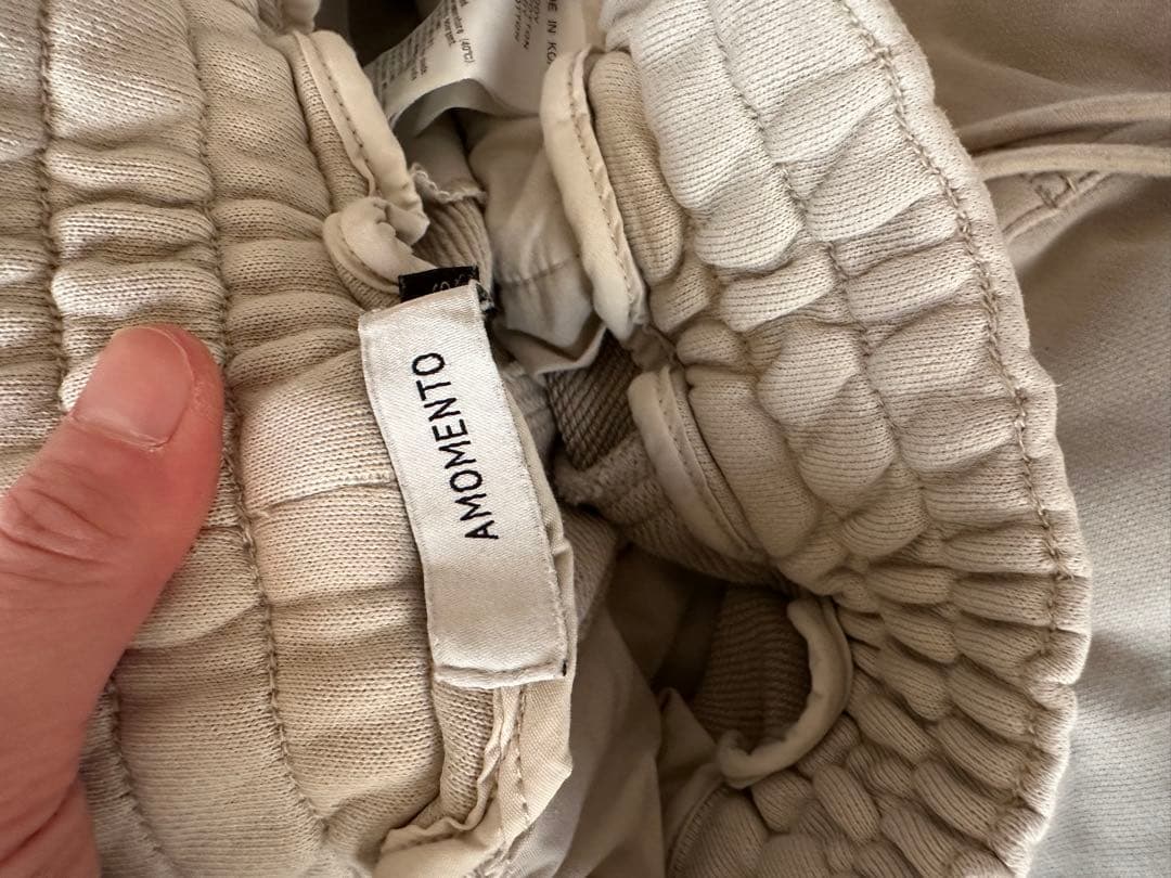 パンツ AMOMENTO DRAWSTRING DENIM PANTS