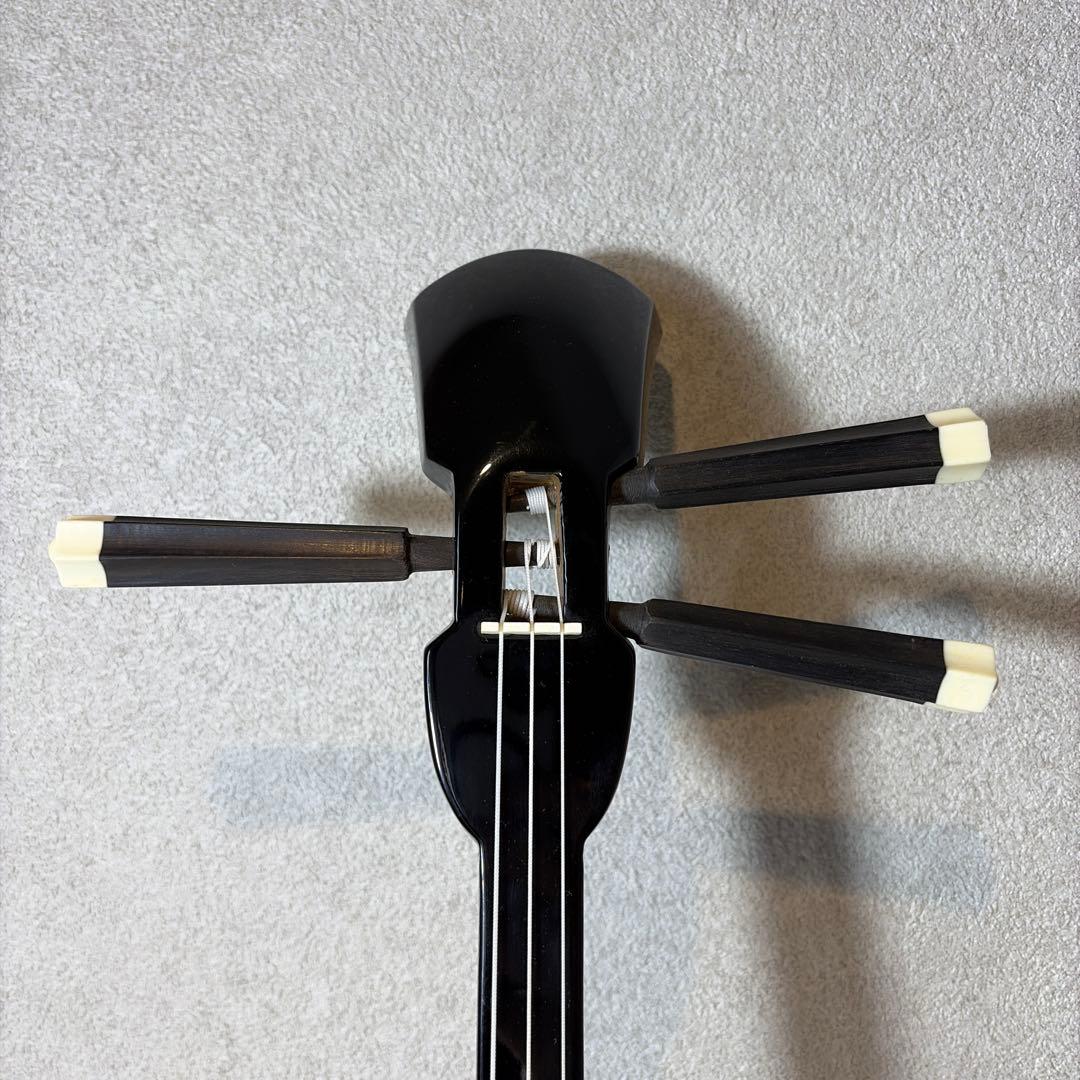 【極美品】沖縄三線　三線　人工皮　ケース付き　初心者　入門セット