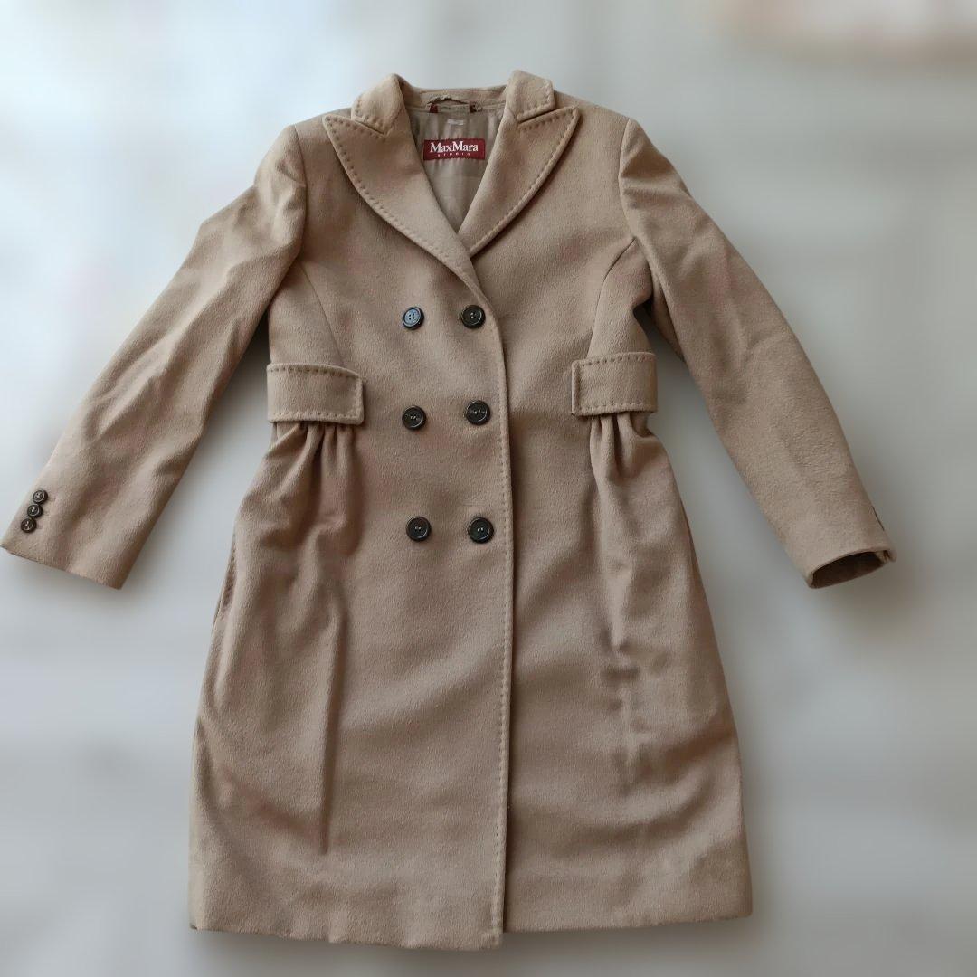 MaxMara ベージュ ダブルブレスト コート