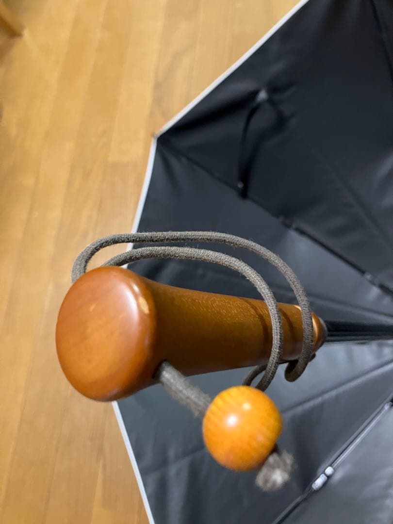 日傘サンバリア100 2段折り/ブルーボーダー 収納袋付き