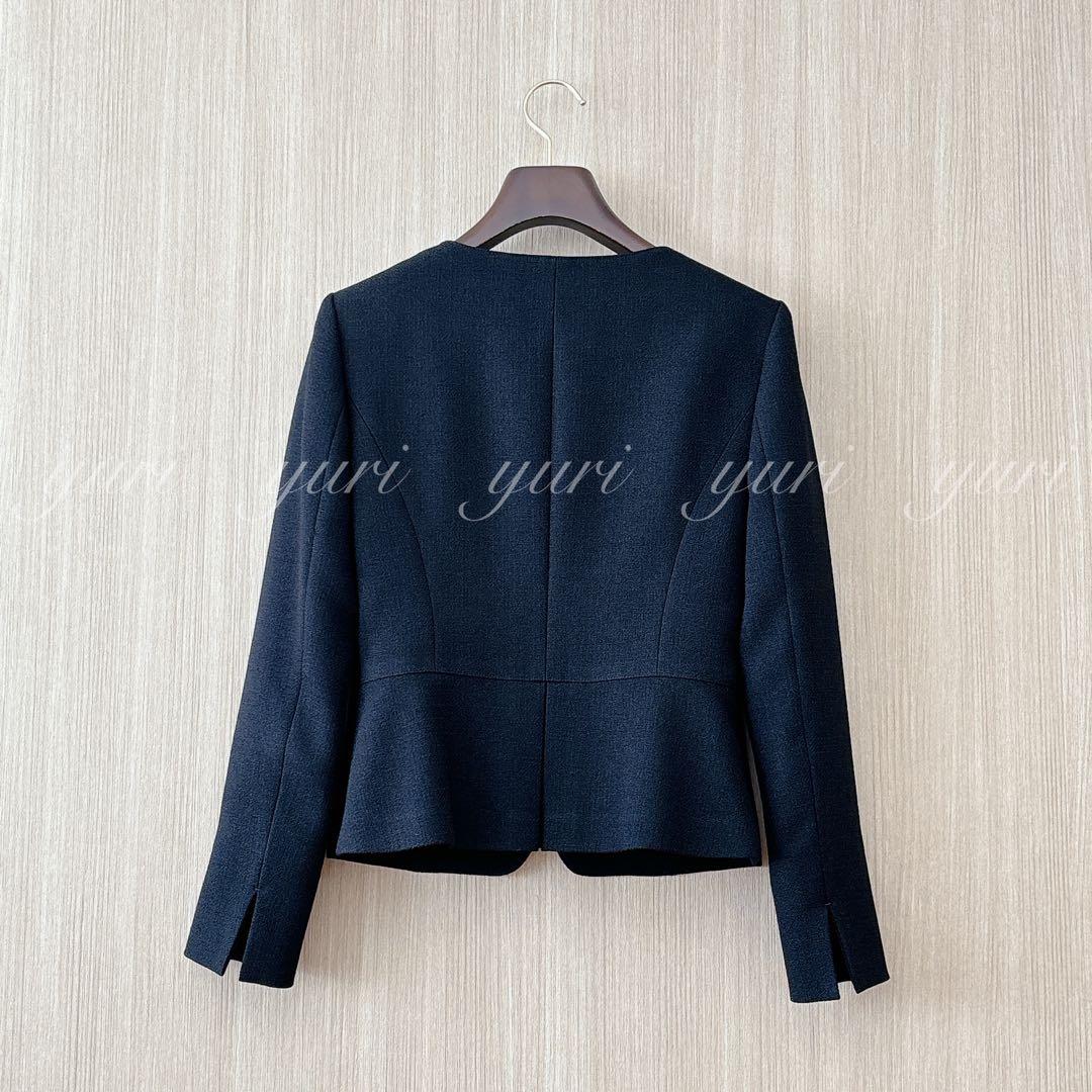 【1250】アナイ　トリアセペプラム　ジャケット　黒　38