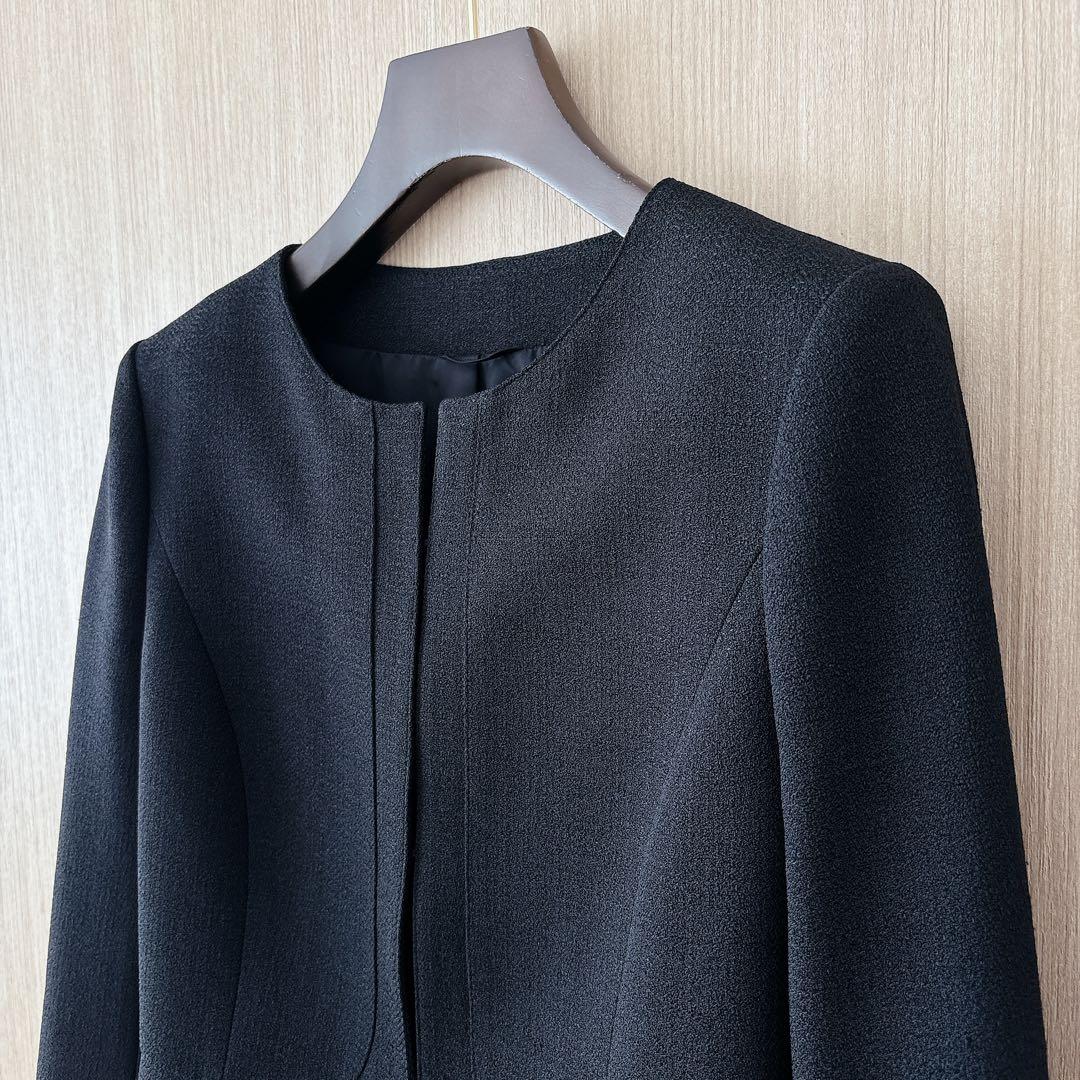 【1250】アナイ　トリアセペプラム　ジャケット　黒　38