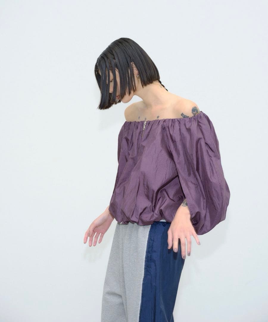 ナイロンタフタグリッタースウェットパンツ