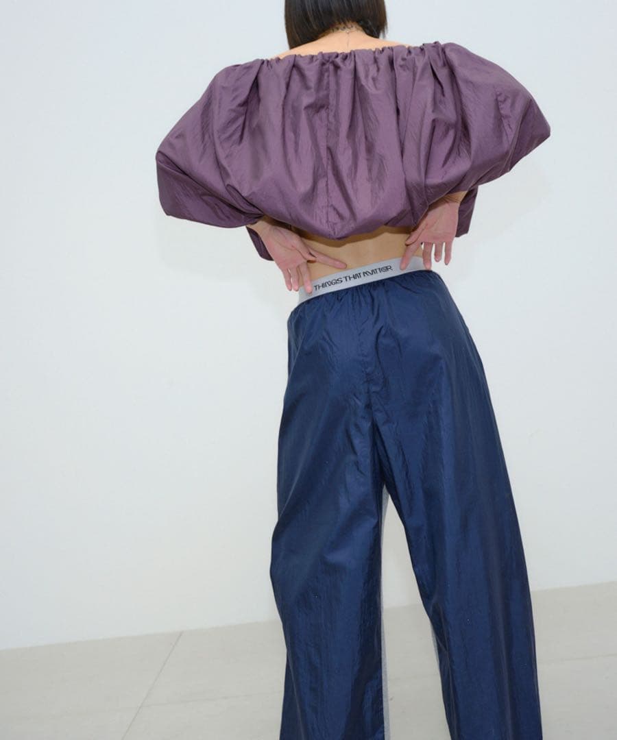 ナイロンタフタグリッタースウェットパンツ