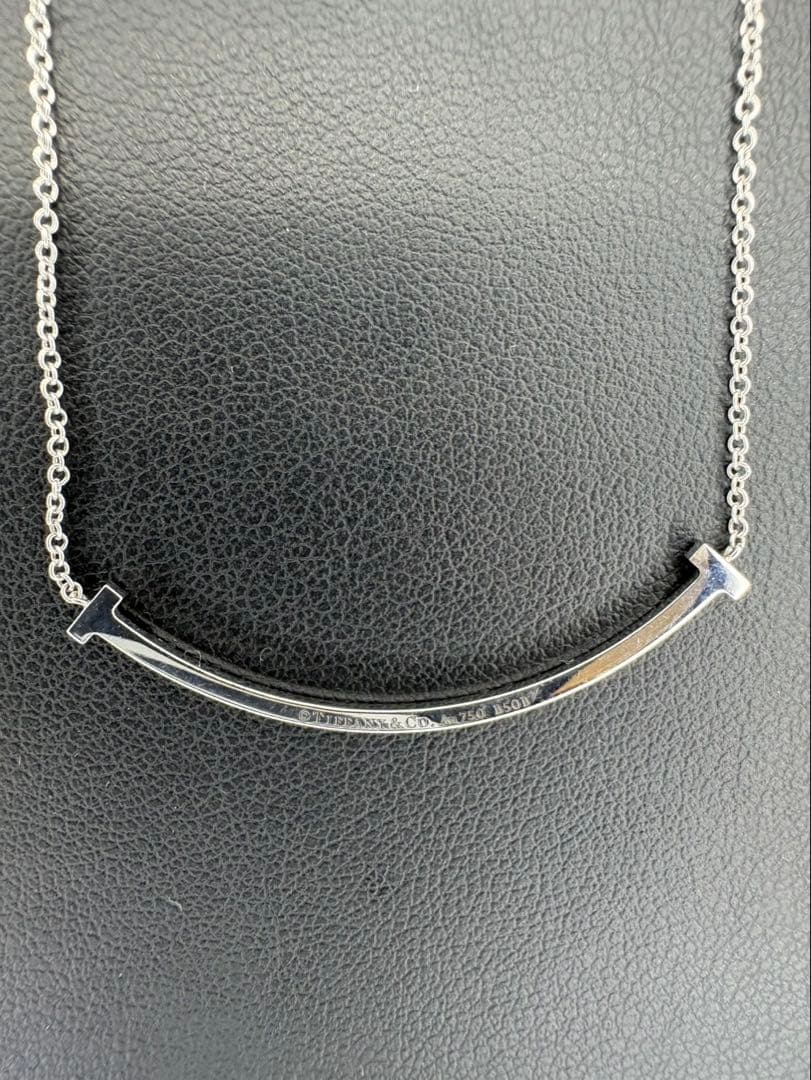 ⭐️美品⭐️定価34.6万ティファニーT スマイルペンダントホワイトゴールドダイヤ