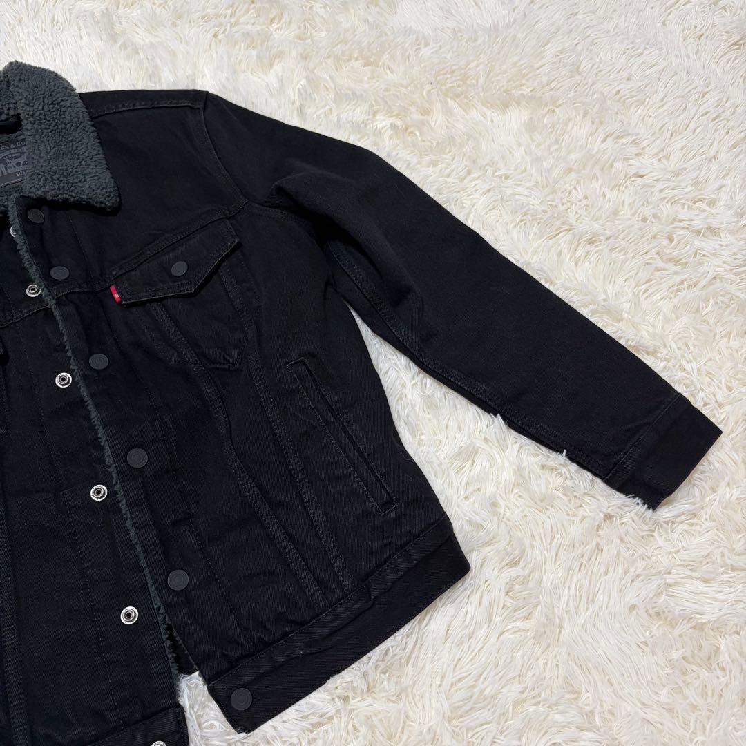 ✨リー✨Levi’sリーバイス シェルパ ブラック ジャケット Sサイズ