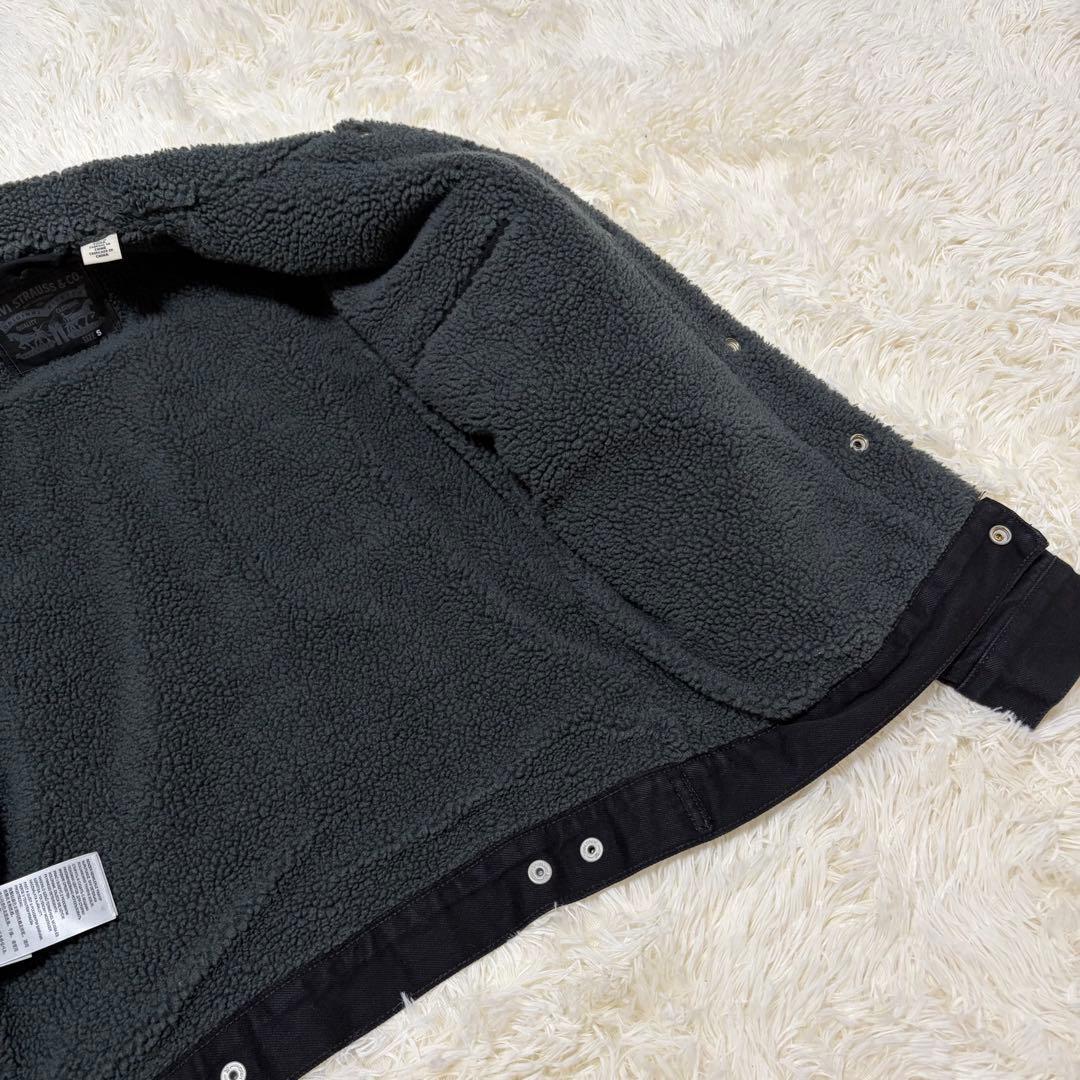 ✨リー✨Levi’sリーバイス シェルパ ブラック ジャケット Sサイズ