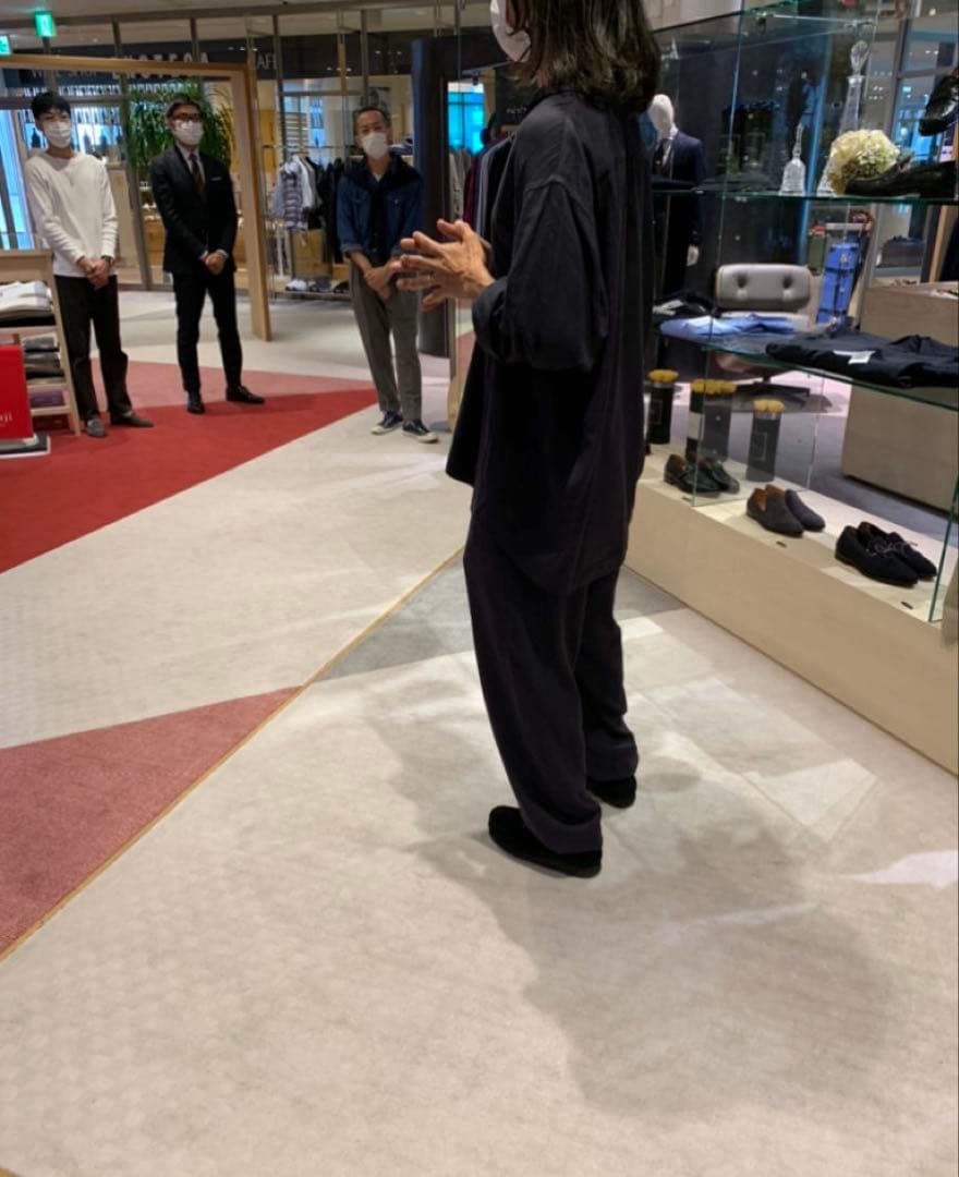 COMOLI シルクネルスキッパーシャツ シルクネルドローストリングパンツ 3