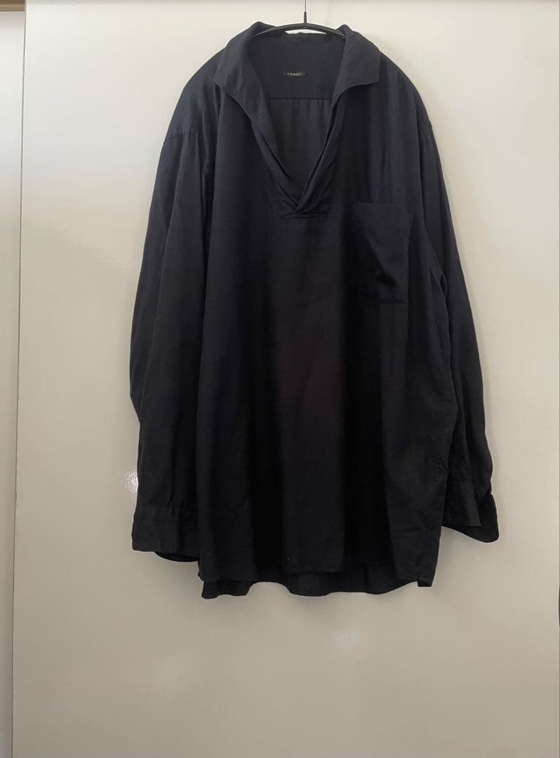 COMOLI シルクネルスキッパーシャツ シルクネルドローストリングパンツ 3