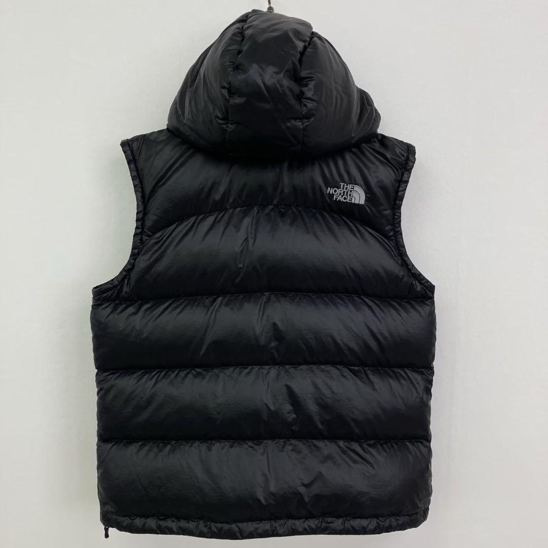 ノースフェイス フードダウンベスト ブラック レディースL