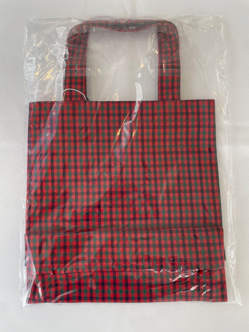 ファミリア　familiar トートバッグ　小　赤 ファミリアチェック　新品