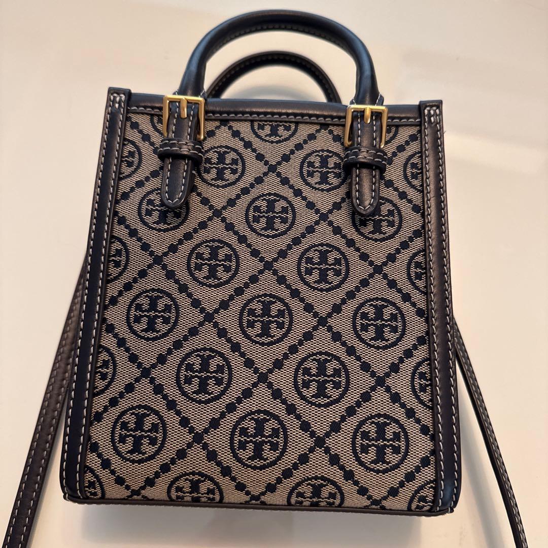 Tory Burch ショルダーバッグ ベージュ/ネイビー