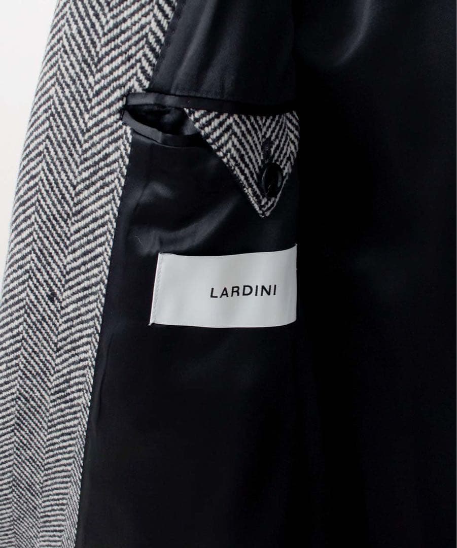 新品 25AW LARDINI ウール ツイード チェスターフィールド コート
