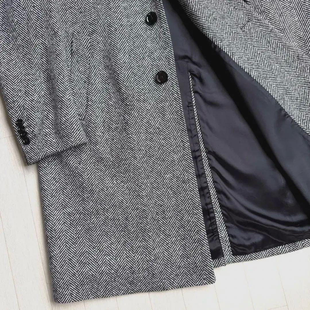 新品 25AW LARDINI ウール ツイード チェスターフィールド コート