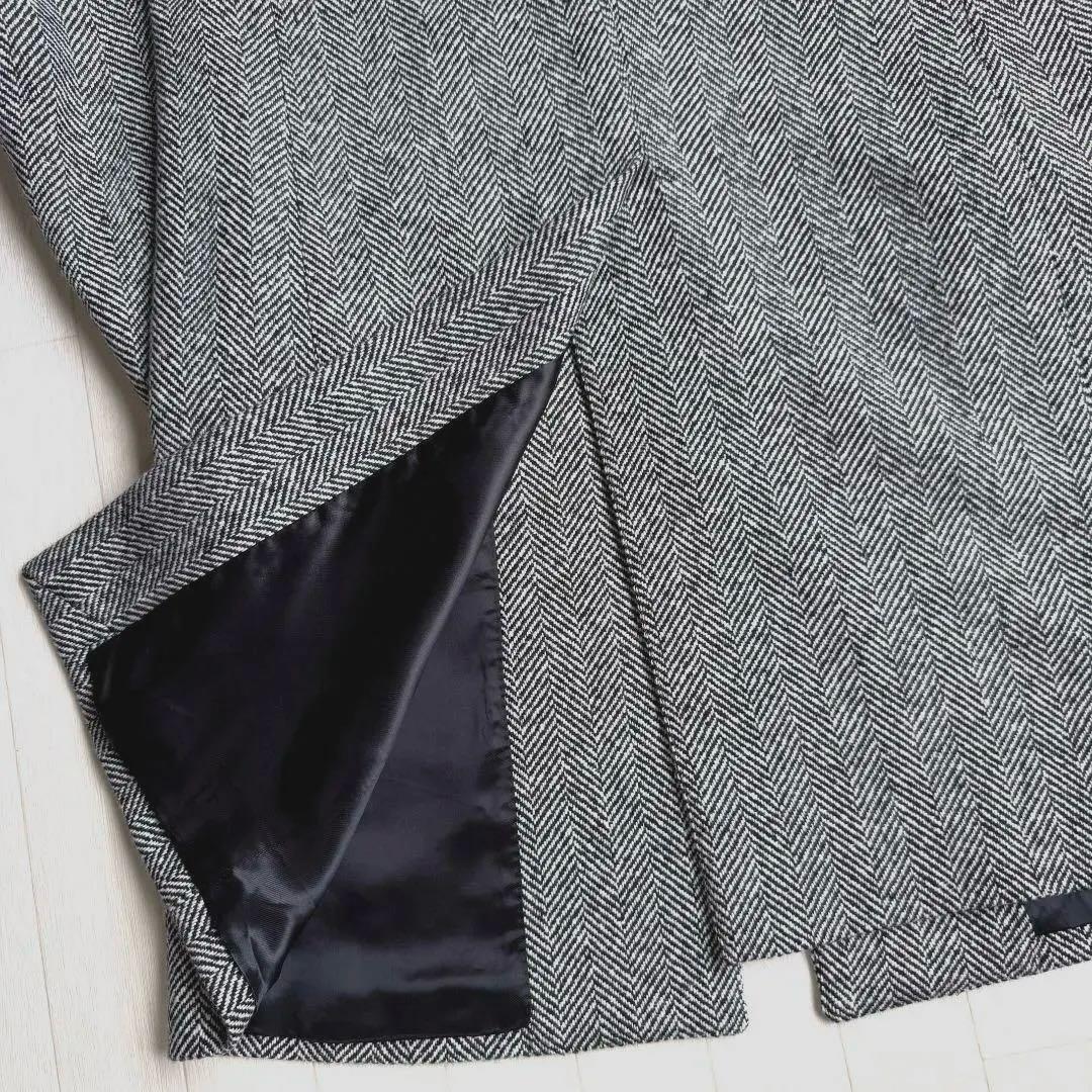 新品 25AW LARDINI ウール ツイード チェスターフィールド コート