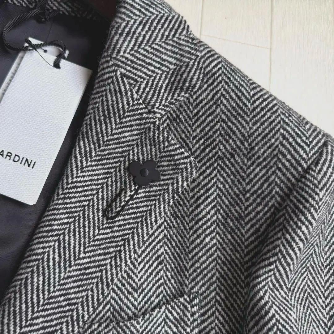 新品 25AW LARDINI ウール ツイード チェスターフィールド コート