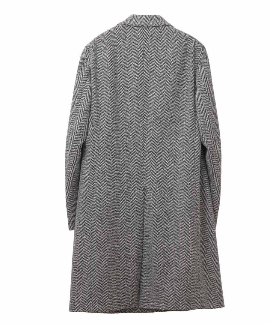 新品 25AW LARDINI ウール ツイード チェスターフィールド コート