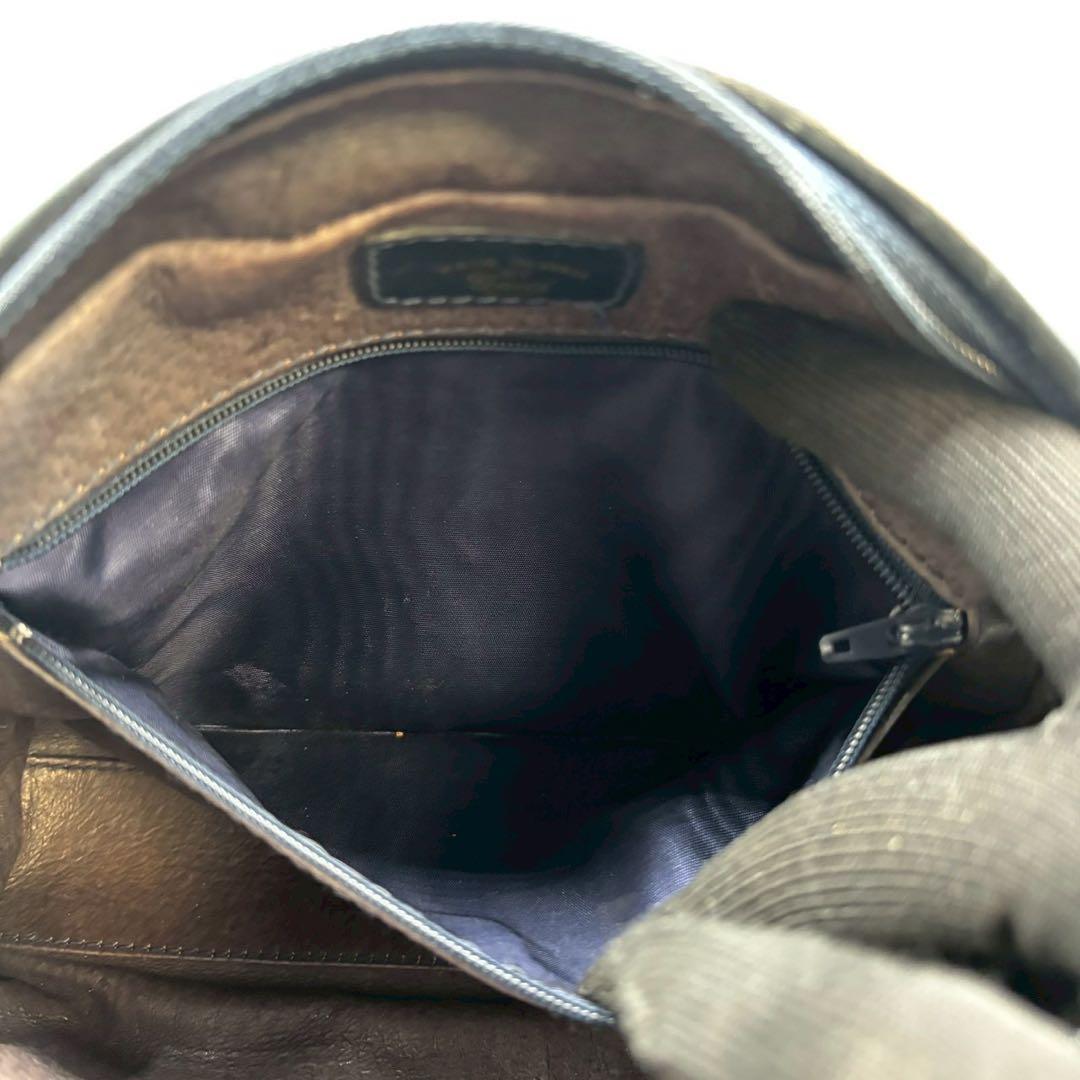 ✨美品✨GUCCI GG ショルダーバッグ ネイビー ベージュ ロゴ 金具